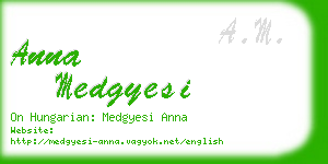 anna medgyesi business card